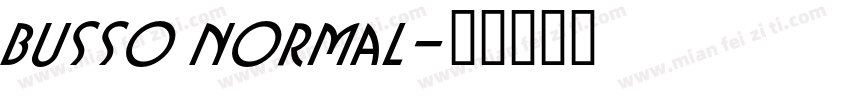 Busso Normal字体转换